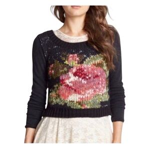 Free People Magic Black Rose Sweater